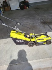Lime Green Ryobi Lawnmower