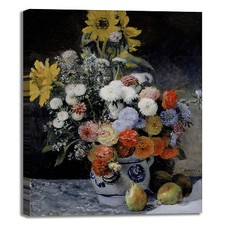 Renoir vaso fiori misti design quadro stampa tela dipinto telaio arredo casa