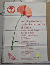 Manifesto Psi Partito Socialista Italiano 1985 Casalinghe Viterbo 