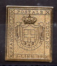 Lire Toscana 3 riproduzione su lamina d'oro