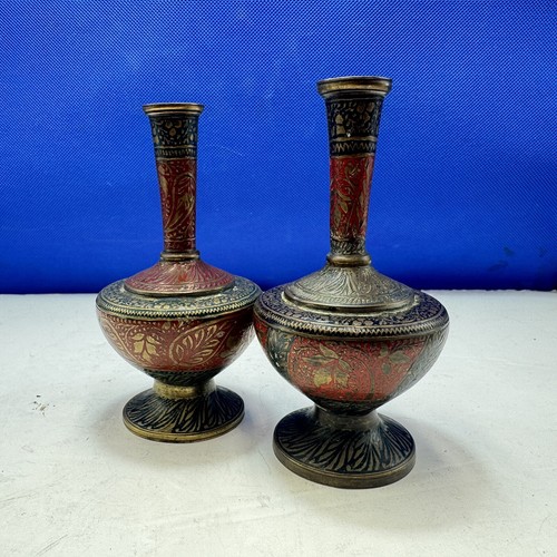 Vaso coppia vasi ottone - di,