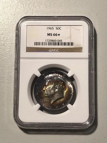 1965 kennedy mezzo dollaro ngc - kennedy,