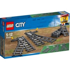 LEGO® City set 60238 scambi 1x scambio sinistro 1x scambio destro 4x binario curvo