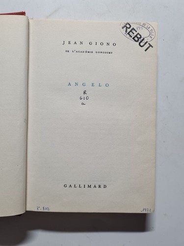 Angelo jean giono - angelo,