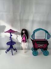 Monster High rara bambola Draculaura Die-ner caffè, accessori tavolo e trolley