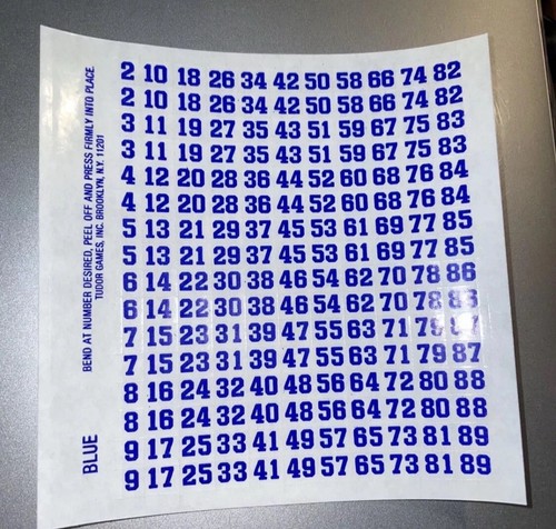 Foglio numerico divisa blu