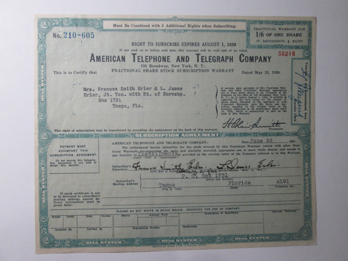 1930 azione frazionaria - 1930,