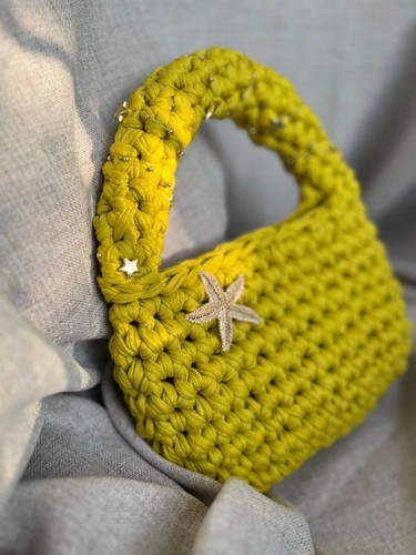 Borsa all uncinetto - borsa, fatta