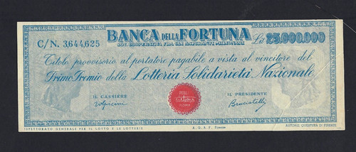 Biglietto lotteria solidarieta - biglietto,