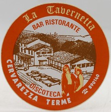 adesivo bar ristorante la tabernetta cervarezza terme discoteca 15 cm diametro