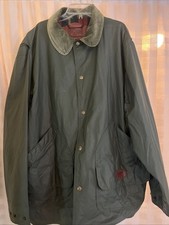 Giacca da campo vintage anni 80 WOOLRICH cappotto cerato pioggia slicker verde oliva taglia XL