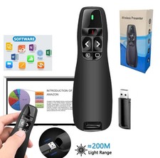 Puntatore Laser Wireless USB 2,4 GHz – Laser Rosso per Slide PowerPoint PC