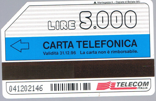 Carta telefonica telecom - telecom,