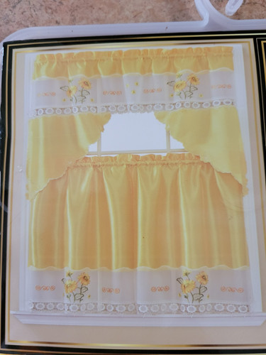 Set tende ricamo pezzi 2 - tende, pezzi: