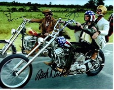 Foto firmata Jack Nicholson Peter Fonda Dennis Hopper 11x14 incredibile autografata
