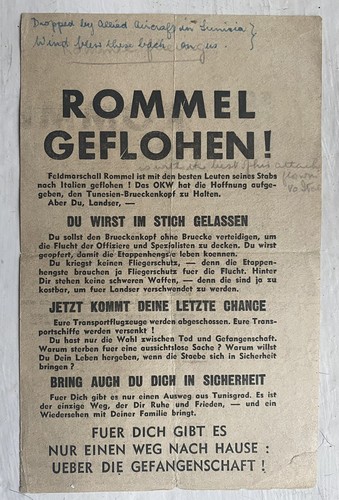 Ww2 allied leaflet air dropped - allied,