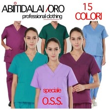  COMPLETO SANITARIO COMPLETAO.S.S-14 COLORI OSPEDALIERA-UNISEX-INFERMIERE-