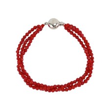 Sterling silver round red - round,