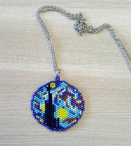 Collana artigianale notte - collana,