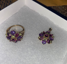Anello ciondolo ametista - ciondolo,