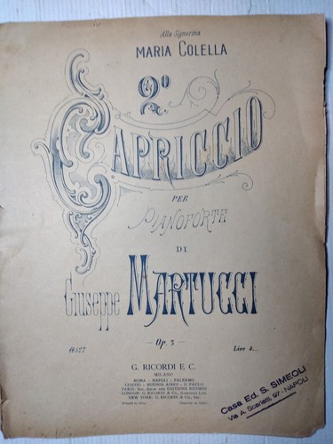 Spartito musicale capriccio - spartito,