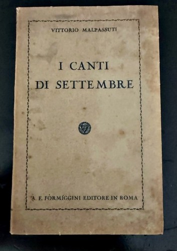 Canti settembre v - i,