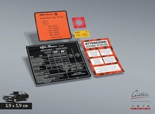 KIT ADESIVI ALFA ROMEO GIULIETTA - 5 adesivi per vano motore e parti meccaniche
