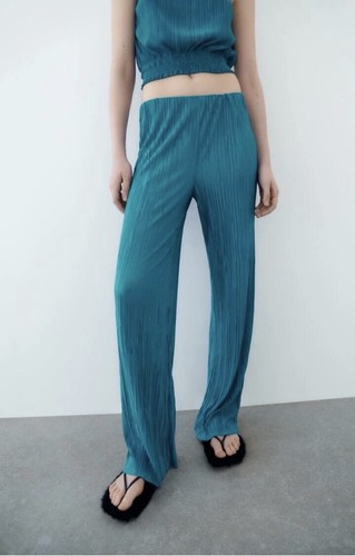 Zara finely pleated palazzo - pleated,