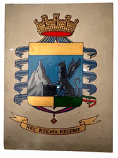 DIPINTO OLIO SU LAMIERA STEMMA