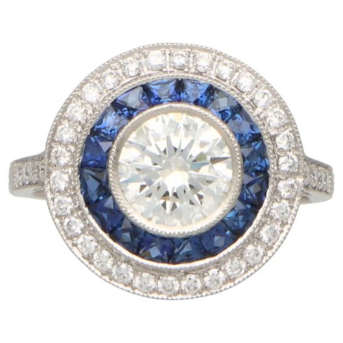 Anello art deco con - con, e