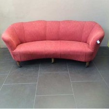 DIVANO A CONCHIGLIA IN TESSUTO ANNI '60