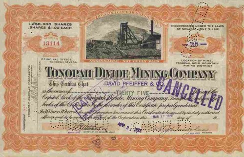 Tonopah divide mining - tonopah, company