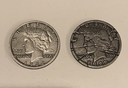 Two face metal coin - metal,