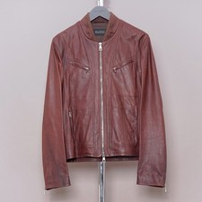 GUCCI Giacca Pelle Uomo Rosso
