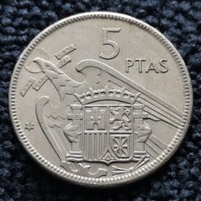 Espagne – 1967 – 5 pesetas Franco (N1786) TTB