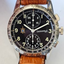 EBERHARD-TAZIO NUVOLARI-CRONO-TARTARUGA APERTA-ACCIAIO-OVERSIZE-REF.31030-BOX