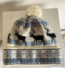 cappello con pon pon vintage 50% lana-50% acrilico Made in Finland CELSIUS