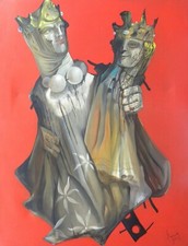 Luigi Regianini (Milano 1930-2013) Scultura antica Olio su tela cm 65x50 1963