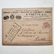 Monza Frette Fabbrica Telerie Vecchia Busta Lettera Pubblicitaria