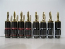 Connettori per casse Monster Cable 8 pz. per cavi potenza diffusori Hi fi audio
