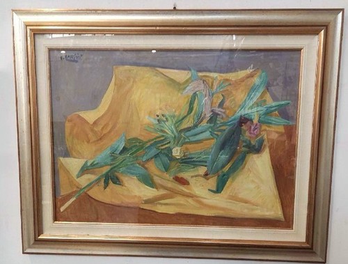 Quadro olio tavola giulio - quadro,