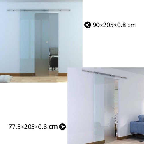 Homcom porta scorrevole - porta, vetro