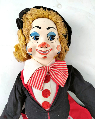 Pupazzo bambola pezza clown - bambola,