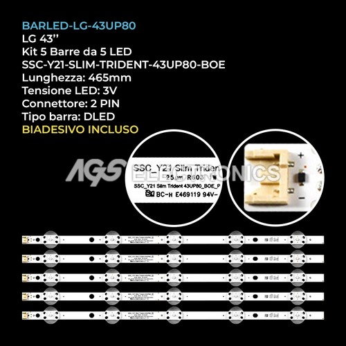 Kit barre strip led tv - kit,