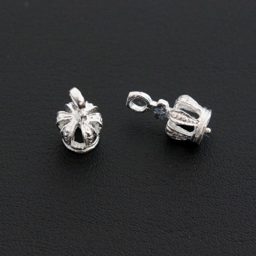 Corona charm 925 argento - charm,