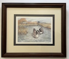 Stampa acquerello di oche di