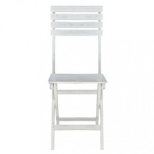 SEDIA PIEGHEVOLE BIANCA SEDUTA