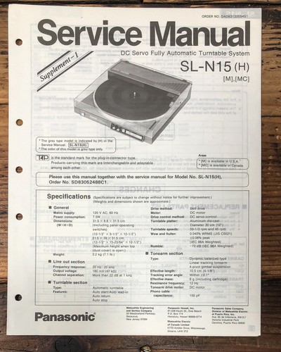 Technics n15 giradischi - sl-n15,