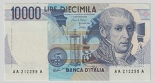 ITALY, 10000 LIRE 1984, SERIES AA-A, PICK 112a*