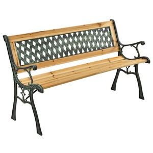 Panchina verde rame legno - c, rame/legno